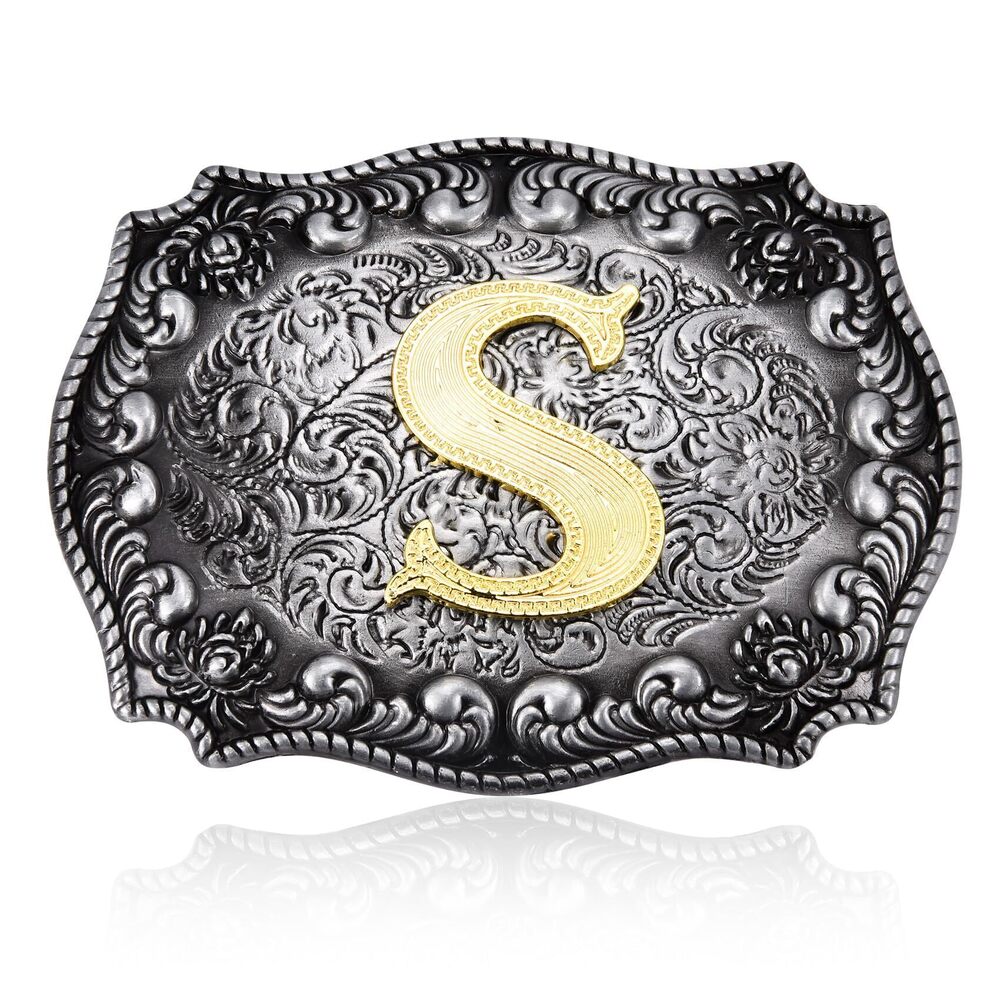 7065 Western Initial Letters Belt Buckle ABCDEFG to XYZ Cowboy Alphabet